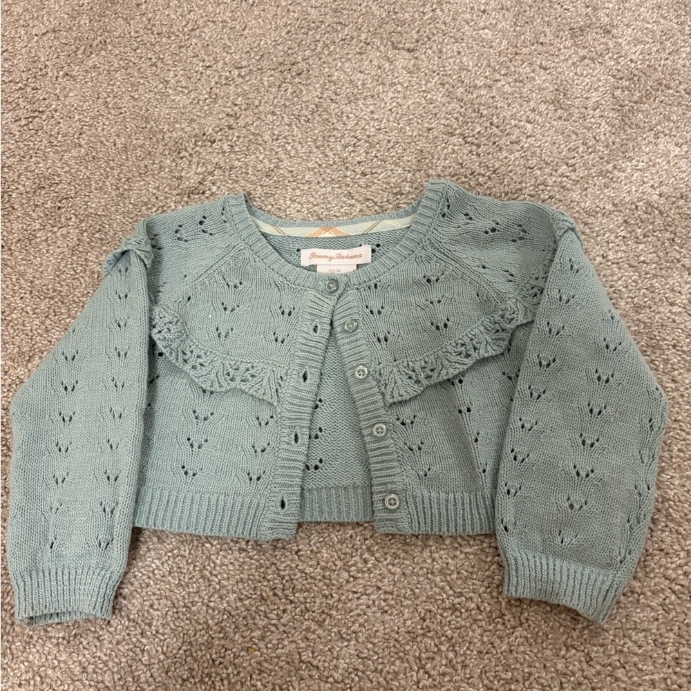 Tommy Bahama Baby Girl Sage Green Cardigan